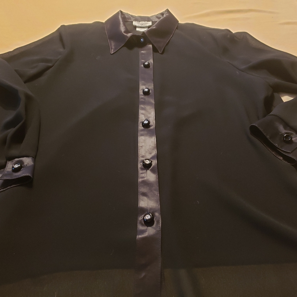 Jeffrey & Dara by Tom Barra sheer blouse bin-k